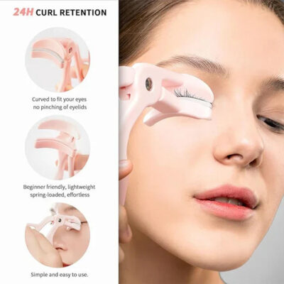 Precision Eyelash Curler with Silicone Pads - Image 2